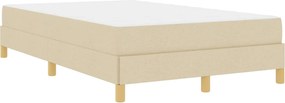 vidaXL Κρεβάτι με ελατήρια με στρώμα Κρεμ 120 x 190 cm ύφασμα