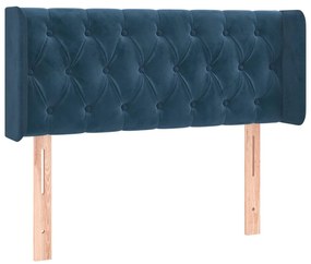 Κεφαλάρι Κρεβατιού LED Σκούρο Μπλε 103x16x78/88 εκ. Βελούδινο 3123618