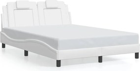 vidaXL Πλαίσιο Κρεβατιού Viana με LED Χωρίς Στρώμα Λευκό 120x200 εκ.