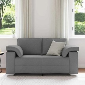 vidaXL Καναπές με μαξιλάρι Σκούρο γκρι 160 x 77 x 82 εκ ύφασμα