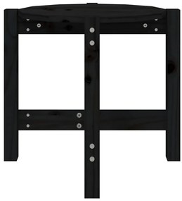 vidaXL Τραπεζάκι Σαλονιού Μαύρο Ø 52,5x45 εκ. από Μασίφ Ξύλο Πεύκου