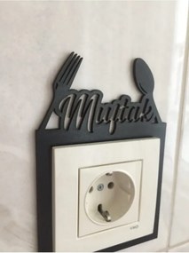 Πλαίσιο πρίζας κουζίνας Μαύρο