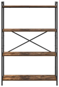 vidaXL Βιβλιοθήκη Καπνιστή δρυς 80 x 30 x 118 εκ Ξύλο