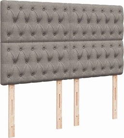vidaXL Οθωμανικό κρεβάτι με στρώμα Taupe 140x200cm ύφασμα