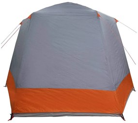 vidaXL Σκηνή Camping Γκρι και πορτοκαλί 420 x 420 x 227 εκ Πολυεστέρας