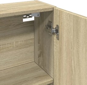 vidaXL Καθρέφτης Μπάνιου Sonoma Δρυς 64,5x20x66,5 εκ. Επεξ. Ξύλο