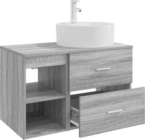 vidaXL Σετ Επίπλων Μπάνιου 2 pcs Γκρι Sonoma Επεξεργασμένο Ξύλο
