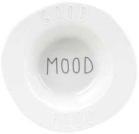 Ντιπάκι Good Mood Food RD0016205 Φ12x3,5cm White-Black Raeder Porcelain