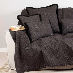 Ριχτάρι Panion Black-Beige Aslanis Home Τριθέσιο 180x300cm Cotton,Polycotton