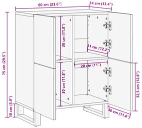 ΝΤΟΥΛΑΠΙ ΚΑΦΕ 60 X 34 X 75 ΕΚ. ΑΠΟ ΜΑΣΙΦ ΞΥΛΟ ΜΑΝΓΚΟ 377566