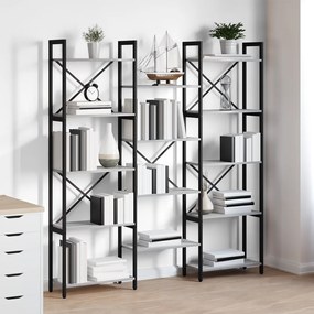 vidaXL Ράφι Βιβλίων Γκρι sonoma 156 x 25 x 167.5 εκ Επεξεργασμένο ξύλο