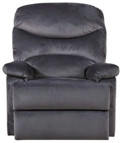 Πολυθρόνα Luisa Relax Dark Grey Velure Ε9780,3 80x90x99cm Βελούδο