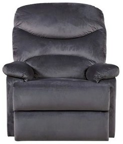 Πολυθρόνα Luisa Relax Dark Grey Velure Ε9780,3 80x90x99cm Velvet