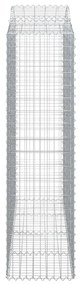 vidaXL Συρματοκιβώτια Τοξωτά 8 τεμ. 200x50x180/200 εκ. Γαλβαν. Ατσάλι