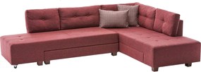 Corner Sofa-Bed Manama Corner Sofa Bed Right - Claret Red Claret Red