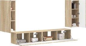 vidaXL Σετ επίπλου τηλεόρασης 4 pcs Δρύς Sonoma Επεξεργασμένο ξύλο