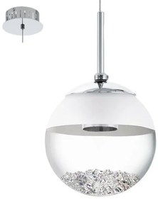 Φωτιστικό κρεμαστό LED MONTEFIO 1 γυαλί με κρύσταλλα Φ14 Eglo-93708-Διάφανο 93708