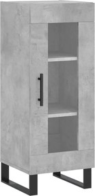 vidaXL Ντουλάπι Γκρι Σκυροδέματος 34,5x34x90 εκ. Επεξεργασμένο Ξύλο