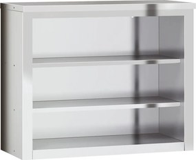 vidaXL Ντουλάπι Κουζίνας Επιτοίχιο με Ράφια Ανοξείδωτο Ατσάλι