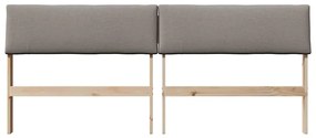 vidaXL Ταπετσαρισμένο κεφαλάρι Taupe 200 cm Στερεά ξυλεία πεύκου
