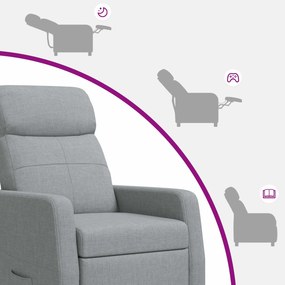 vidaXL Αναπαυτική Καρέκλα Ανοιχτό γκρι Ύφασμα