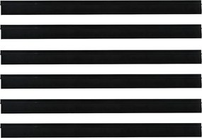 vidaXL Αυτοκόλλητες σφραγίδες πόρτας 6 pcs Μαύρο 100 cm