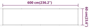 vidaXL Τέντα Κάθετη Ανθρακί 60 x 600 εκ. από Ύφασμα Oxford