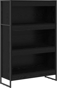 VidaXL Βιβλιοθήκη 80 x 30 x 121 εκ Επεξεργασμένο Ξύλο Μαύρη Οξυά