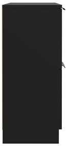 Ντουλάπι Μαύρο 60 x 30 x 70 εκ. από Επεξεργασμένο Ξύλο - Μαύρο