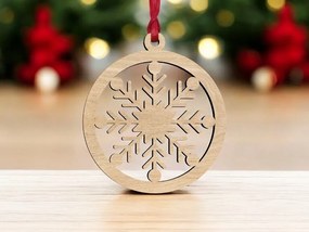 Σετ των 3 Intra απο ξύλο plywood 3mm-4mm πάχος – Χριστουγεννιάτικο στολίδι με μπάλα χιονιού 15x15 cm INTRAVECTRY-MY545647