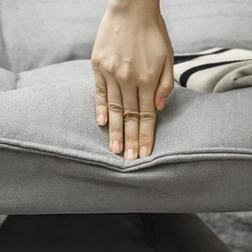 HOMCOM Πολυθρόνα ανάκλισης, περιστρεφόμενη, βελούδινη όψη, 62 cm x 70 cm x 95 cm, Ανοιχτό γκρι