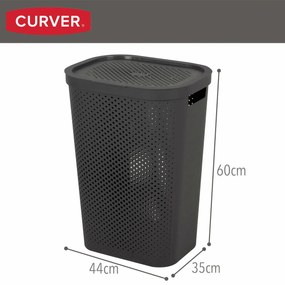 Καλάθι για τα Βρώμικα Ρούχα Curver INFINITY Γκρι Πλαστική ύλη 60 L 44 x 60 x 35 cm (x6)