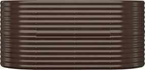 vidaXL Ζαρντινιέρα Καφέ 152x80x68 εκ. Γαλβανισμένος χάλυβας