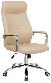 Καρέκλα Γραφείου ArteLibre WISHAW Μπεζ PU 75x63x112-120cm