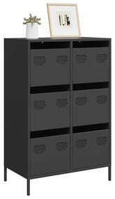 Ντουλάπι Μαύρο 68 x 39 x 101,5 εκ. από Χάλυβα