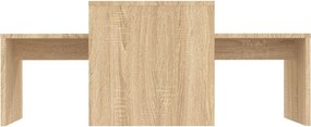 vidaXL Σετ Τραπεζάκια Σαλονιού Sonoma Δρυς 100x48x40 εκ. Επεξ. Ξύλο