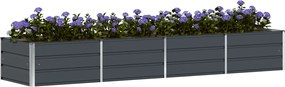 vidaXL Γλάστρα Ανθρακί 320 x 80 x 45 cm Ατσάλι