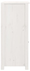 vidaXL Ντουλάπι Λευκό 40x35x80 εκ. από Μασίφ Ξύλο Πεύκου