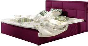 Επενδυμένο κρεβάτι Maestra-200 x 200 -Βυσσινί