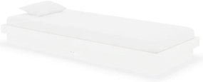 vidaXL Πλαίσιο Κρεβατιού Λευκό 75x190 εκ. Μασίφ Ξύλο Small Single