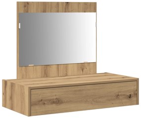 vidaXL Επιτοίχιο Τραπέζι Μακιγιάζ Οξιά 83x40x70 εκ