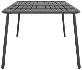 vidaXL Τραπέζι Κήπου Ανθρακί 200x100x71 εκ. Ατσάλινο