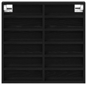 vidaXL Βιτρίνα Μαύρη Δρυς 60x8,5x58 εκ Επεξεργασμένο Ξύλο