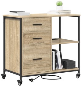 vidaXL Γραφείο Ντουλάπι Sonoma Δρυς 76 x 41 x 72 cm Επεξεργασμένο ξύλο