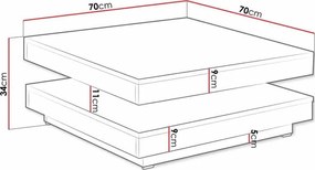 Τραπεζάκι σαλονιού Nenani-Leuko-Gkri