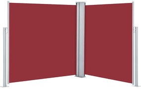 vidaXL Σκίαστρο Πλαϊνό Συρόμενο Κόκκινο 160 x 600 εκ.
