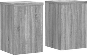 vidaXL Βάσεις Φυτών 2 Τεμ. Γκρι Sonoma 25x25x35 εκ. Επεξεργασμένο Ξύλο