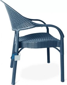 Πολυθρόνα "LEXI" από PP/rattan σε χρώμα γκρι 58x56x84