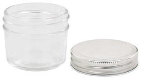 vidaXL Βάζα Μαρμελάδας 48 τεμ. 110 ml Γυάλινα με Ασημένια Καπάκια