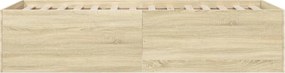 vidaXL Πλαίσιο Κρεβατιού Sonoma Δρυς 100x200 εκ. Επεξεργασμένο Ξύλο